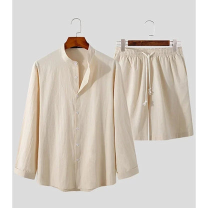 Luftiges & Stylisches 2-teiliges Sommer-Set mit Hemd & Shorts für Herren – Marlo
