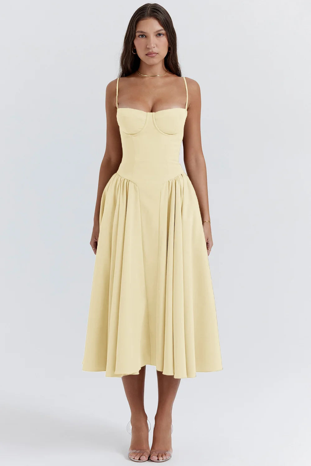 Sommerkleid mit Sweetheart-Ausschnitt – Elvira