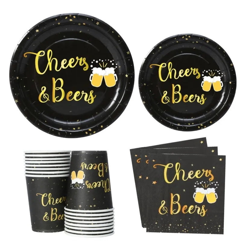 Einweg-Partygeschirr Set „Cheers & Beers“ (für 16 Gäste) – CheersSet Oktoberfest 2025
