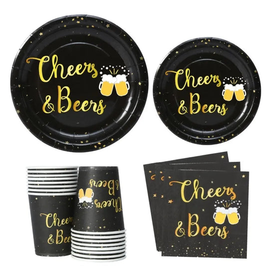 Einweg-Partygeschirr Set „Cheers & Beers“ (für 16 Gäste) – CheersSet Oktoberfest 2025