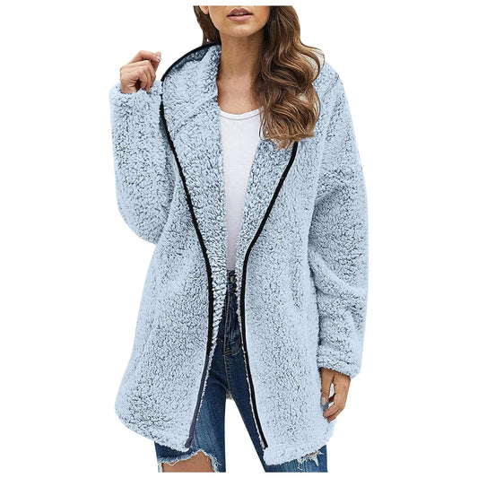 Trendy Lang Fleece Damenjacke - Luna