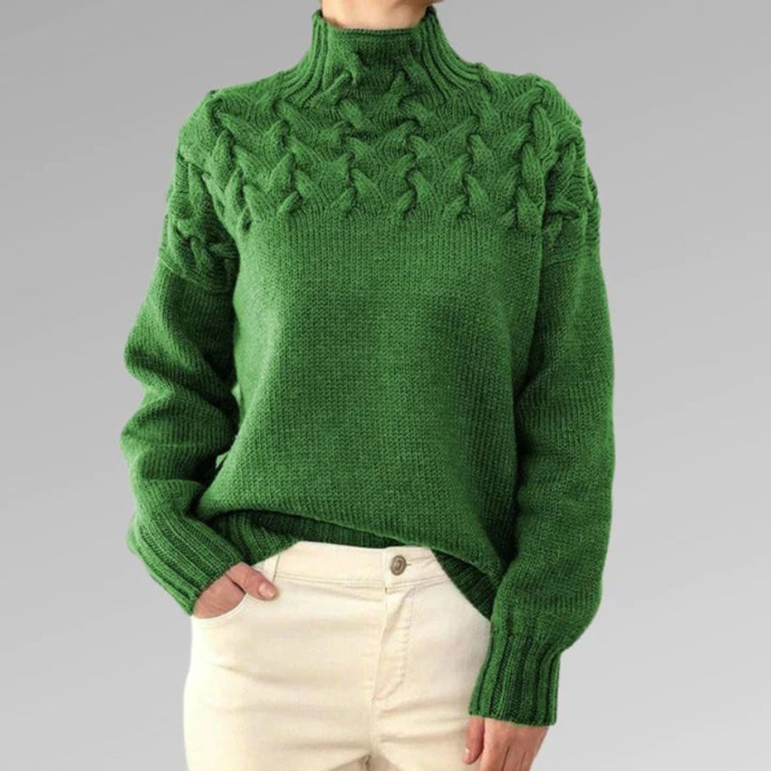 Gestrickter Damen Rollkragenpullover – Elena