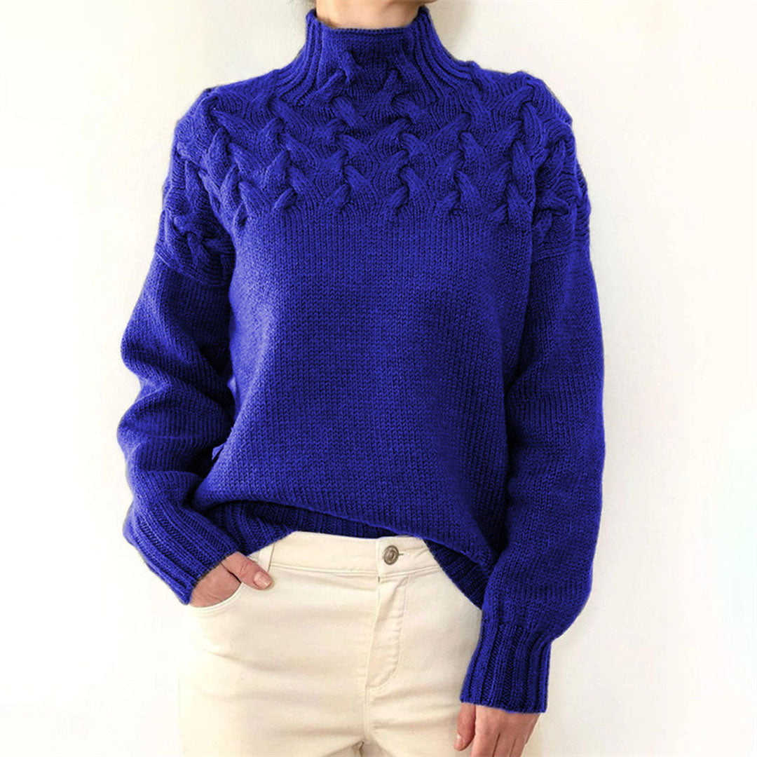 Gestrickter Damen Rollkragenpullover – Elena