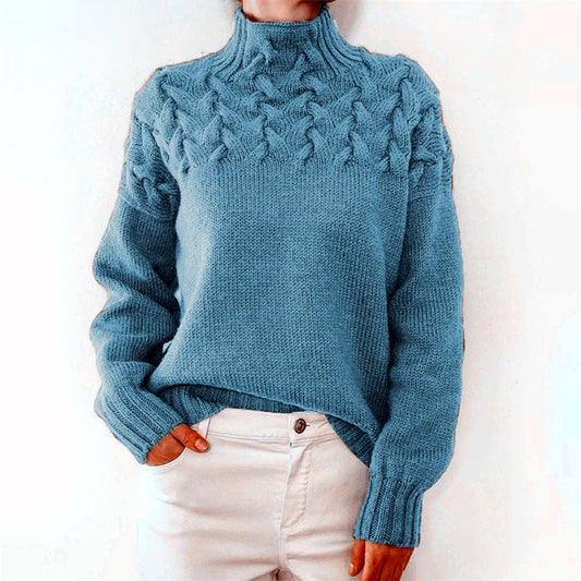 Gestrickter Damen Rollkragenpullover – Elena
