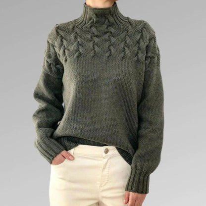 Gestrickter Damen Rollkragenpullover – Elena
