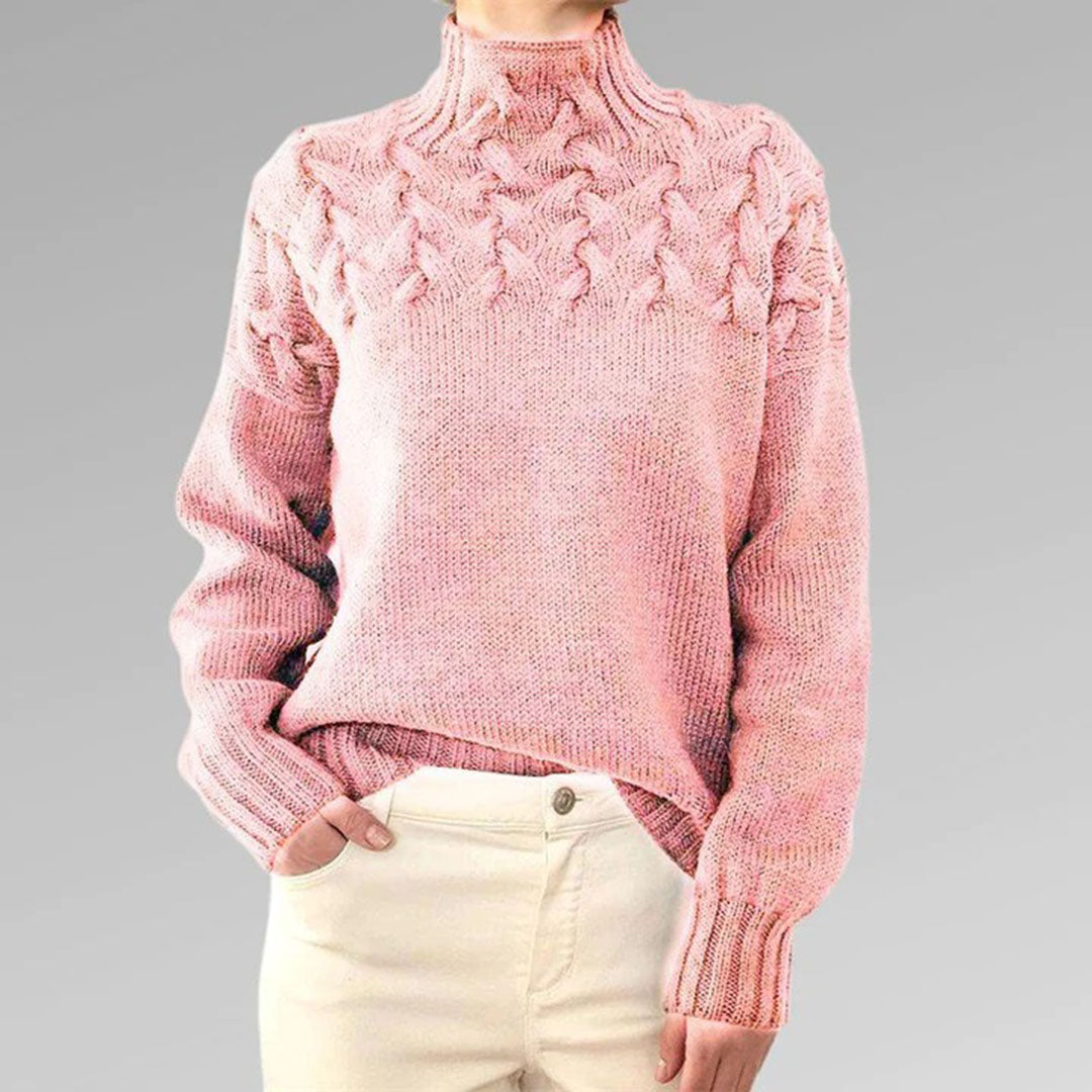 Gestrickter Damen Rollkragenpullover – Elena