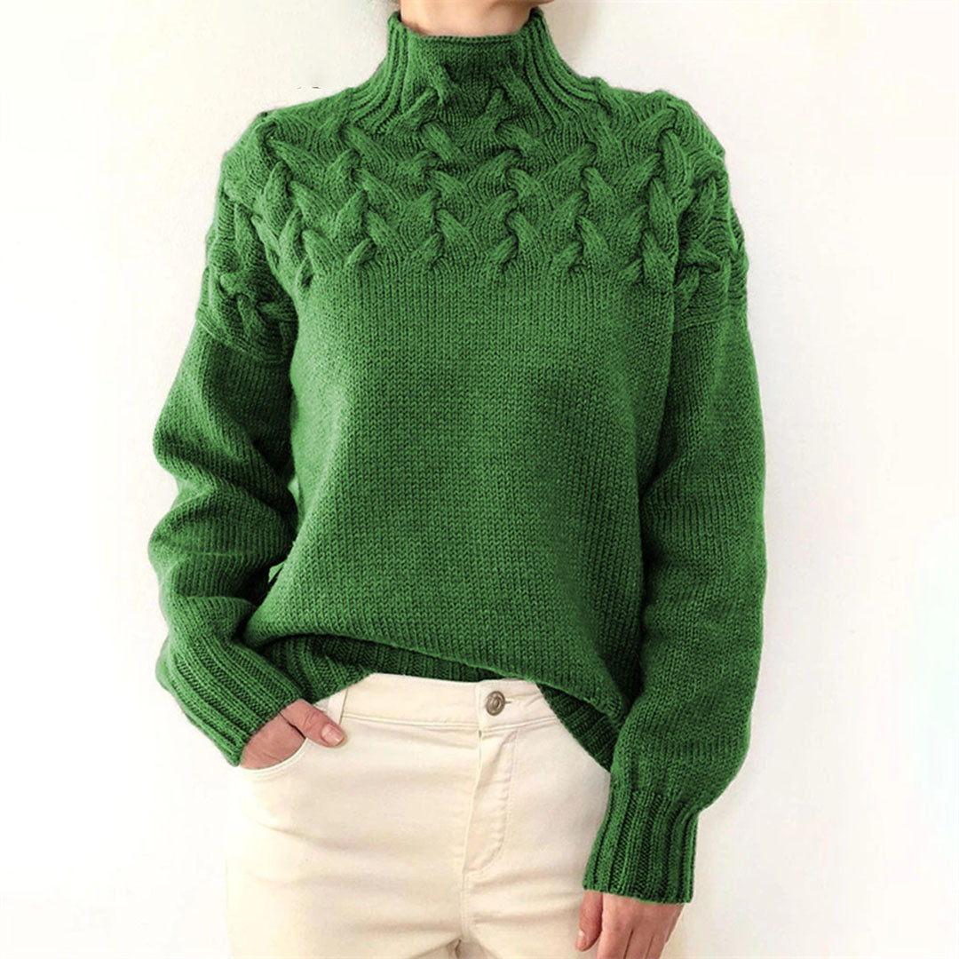 Gestrickter Damen Rollkragenpullover – Elena