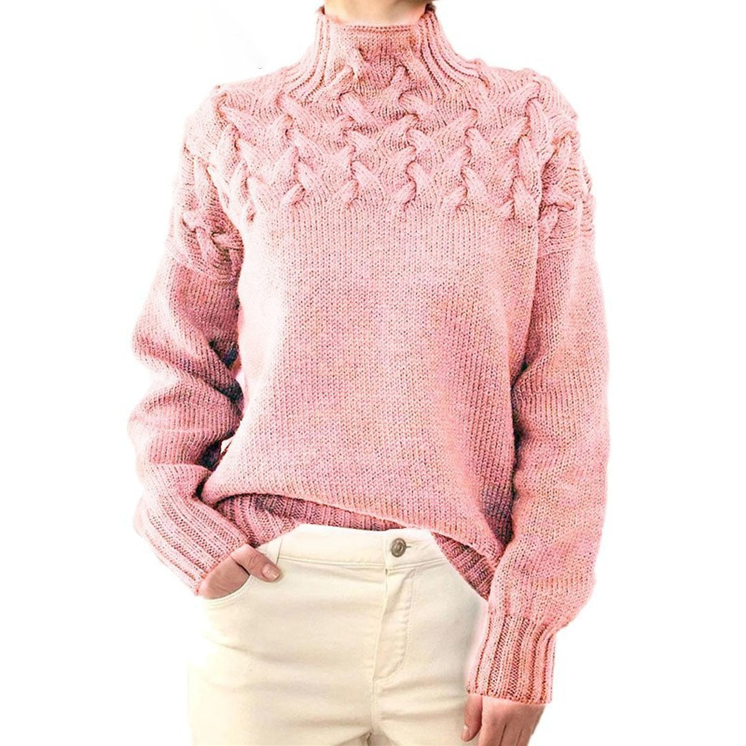 Gestrickter Damen Rollkragenpullover – Elena