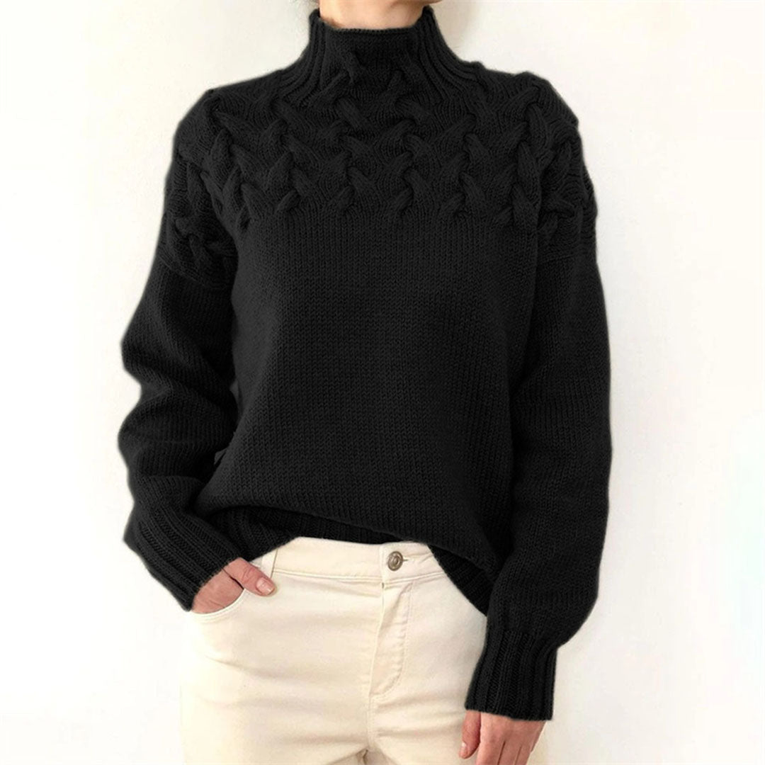 Gestrickter Damen Rollkragenpullover – Elena