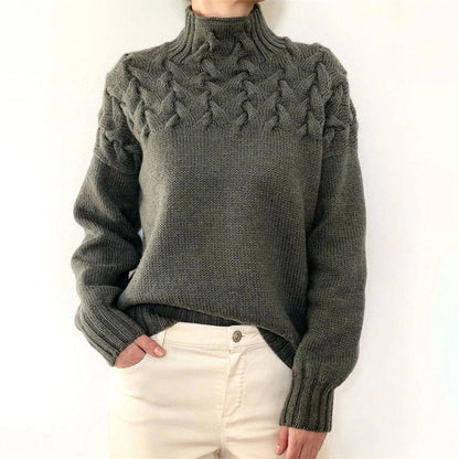 Gestrickter Damen Rollkragenpullover – Elena