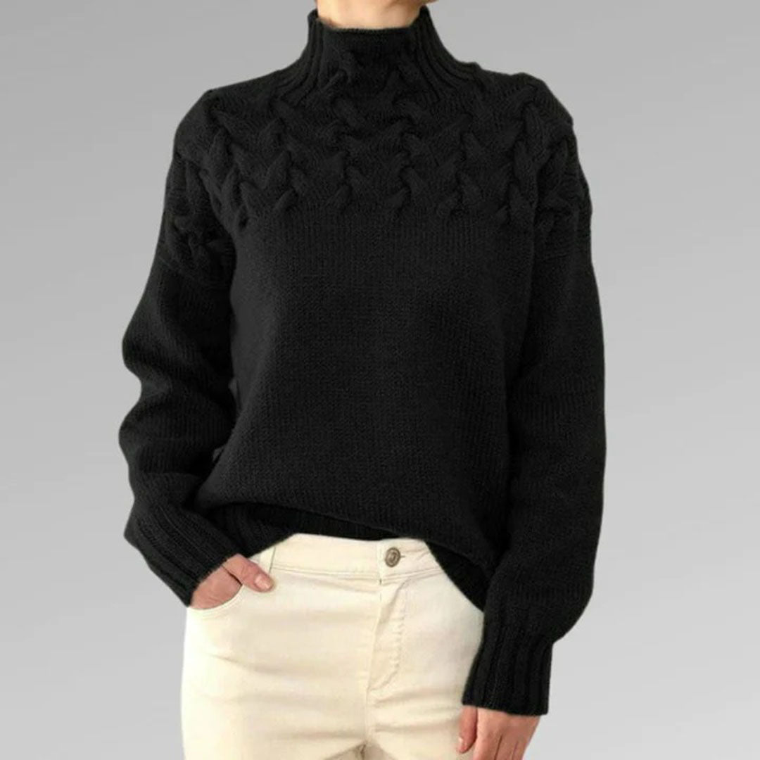 Gestrickter Damen Rollkragenpullover – Elena