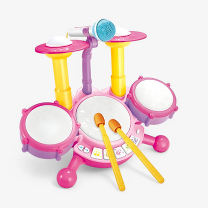 Interaktives Lern-Drumset mit Mikrofon für Kleinkinder – RhythmusSpaß Mini