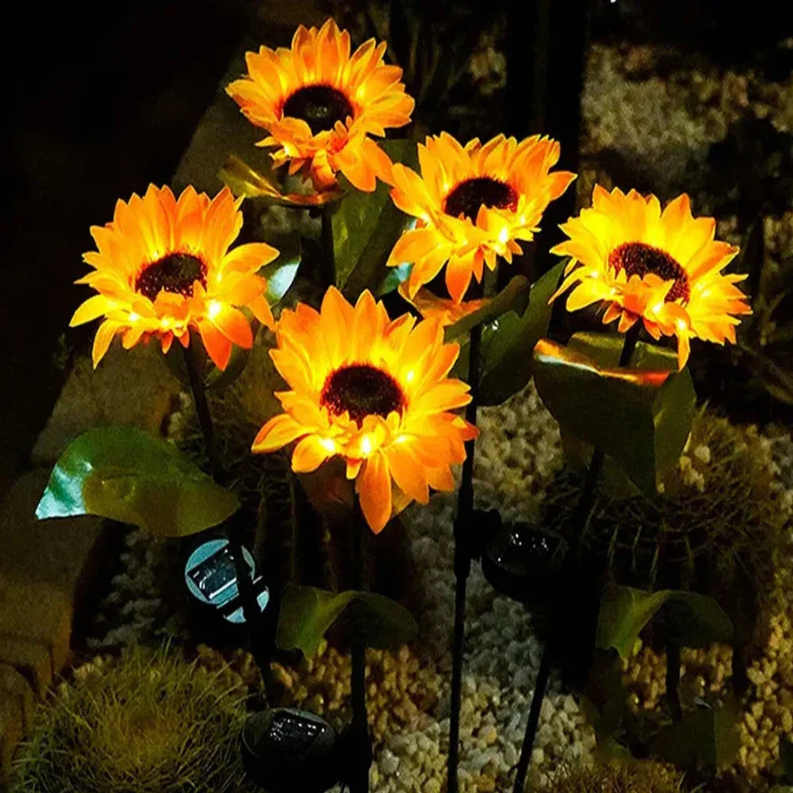 Wasserdichte Solar-Sonnenblumenlampe – SolarBloom