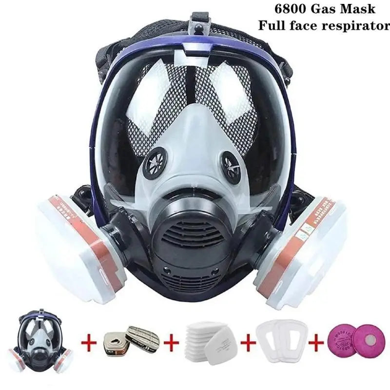 Vollgesichtsmaske mit Anti-Beschlag-Objektiv und Industriellen Gasfiltern