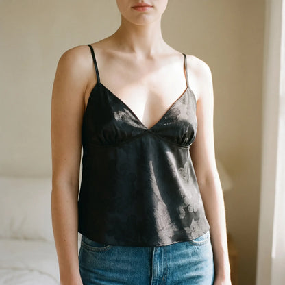 Satin-Cami-Top mit V-Ausschnitt - Leona