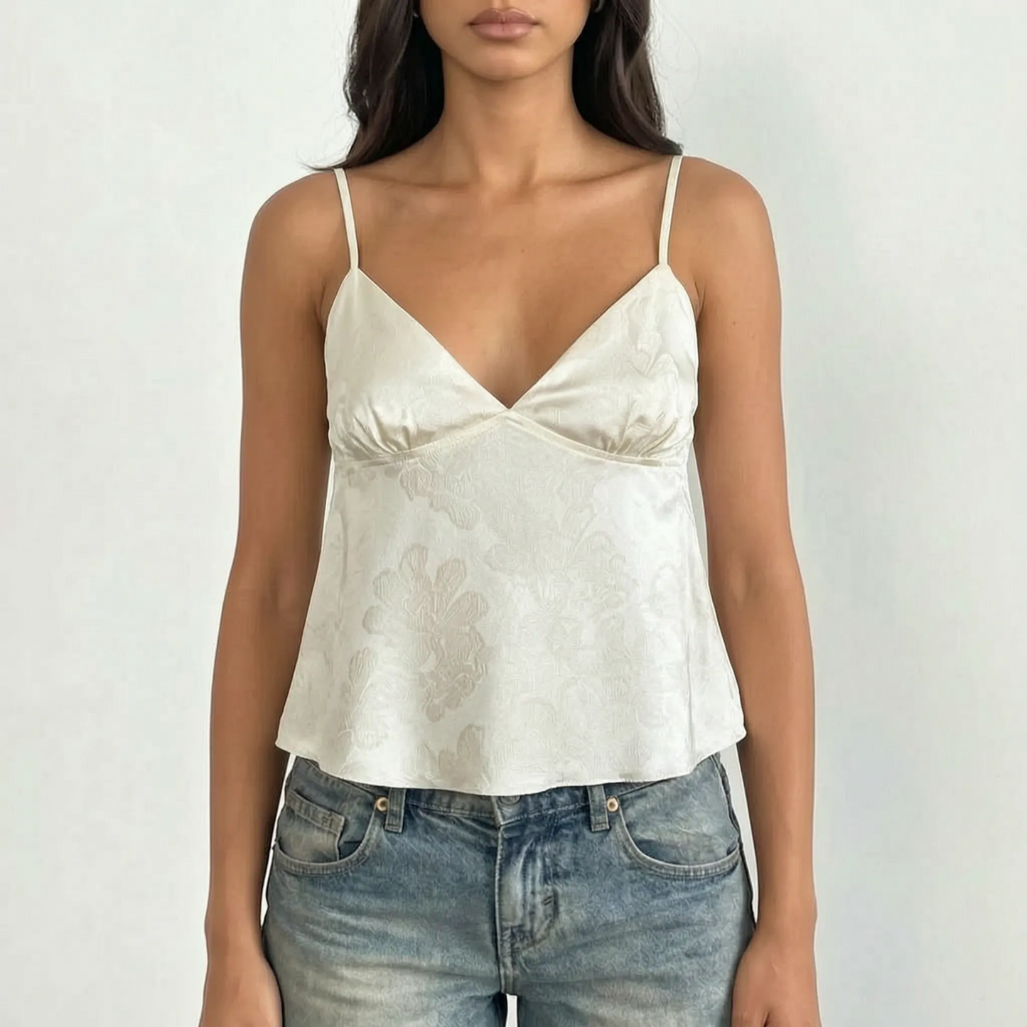 Satin-Cami-Top mit V-Ausschnitt - Leona