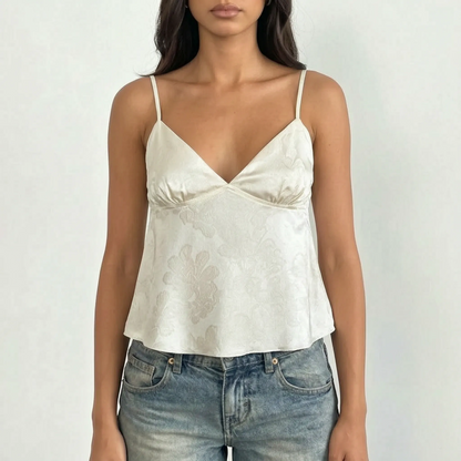 Satin-Cami-Top mit V-Ausschnitt - Leona