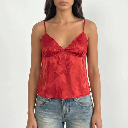 Satin-Cami-Top mit V-Ausschnitt - Leona