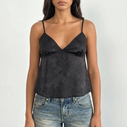 Satin-Cami-Top mit V-Ausschnitt - Leona