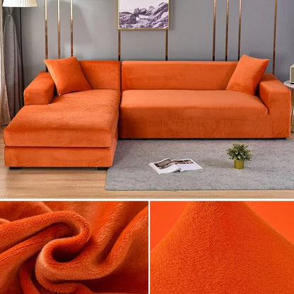 Stretch Velours Sofabezug mit luxuriöser Verarbeitung – Sofina