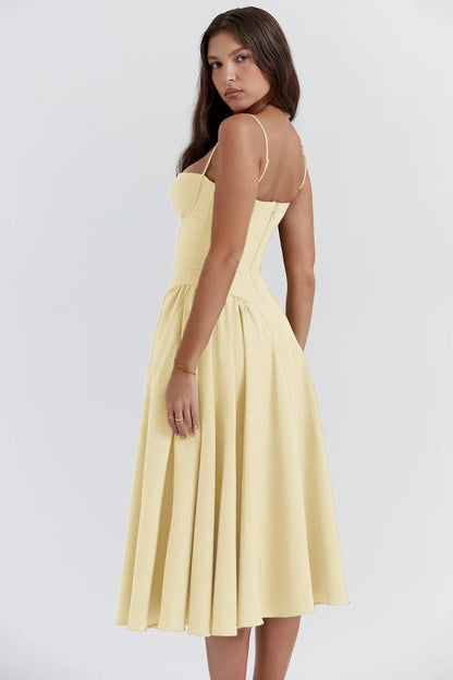 Sommerkleid mit Sweetheart-Ausschnitt – Elvira