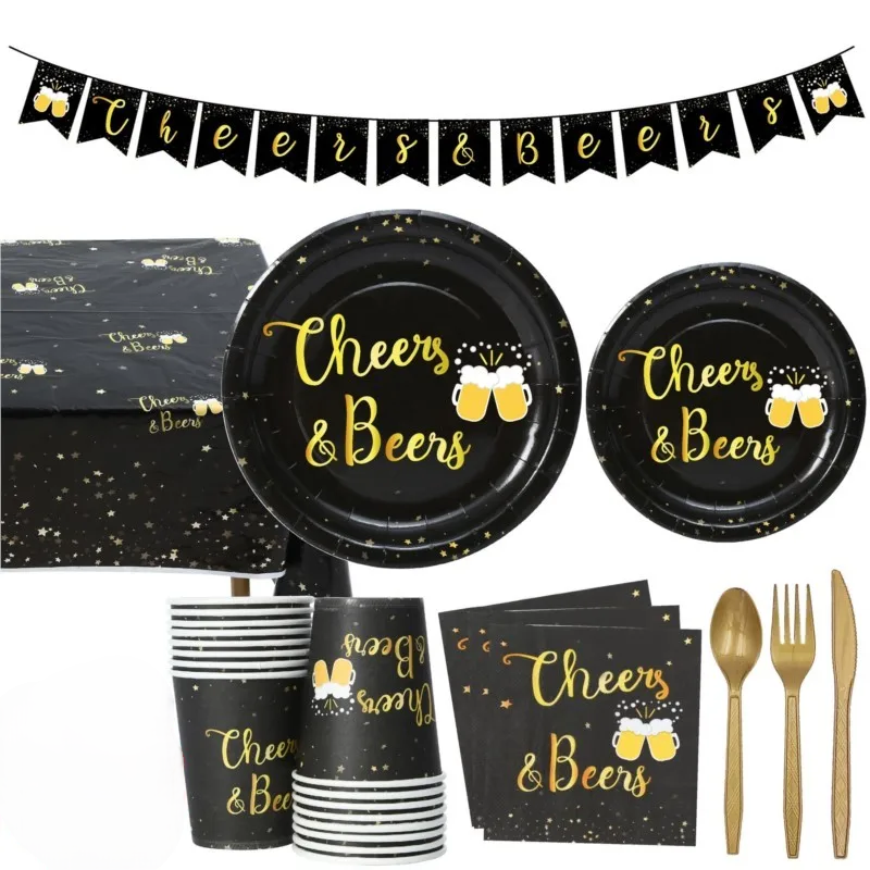 Einweg-Partygeschirr Set „Cheers & Beers“ (für 16 Gäste) – CheersSet Oktoberfest 2025