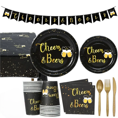 Einweg-Partygeschirr Set „Cheers & Beers“ (für 16 Gäste) – CheersSet Oktoberfest 2025