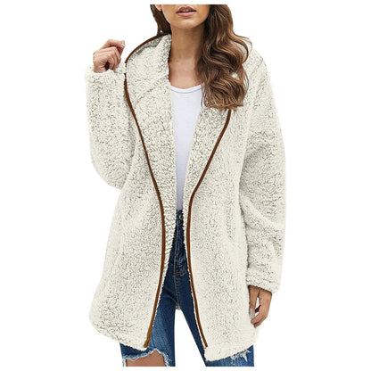 Trendy Lang Fleece Damenjacke - Luna