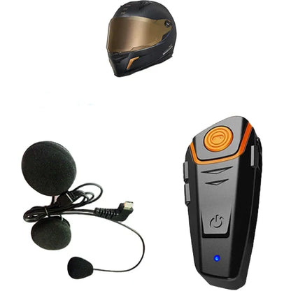 Wasserdichtes Bluetooth-Motorrad-Intercom mit FM und 1000 m Reichweite – RoadLink