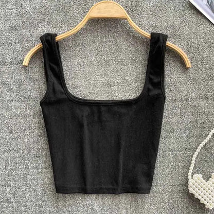 Rugloser Crop-Top in einfarbiger Farbe – Zayra