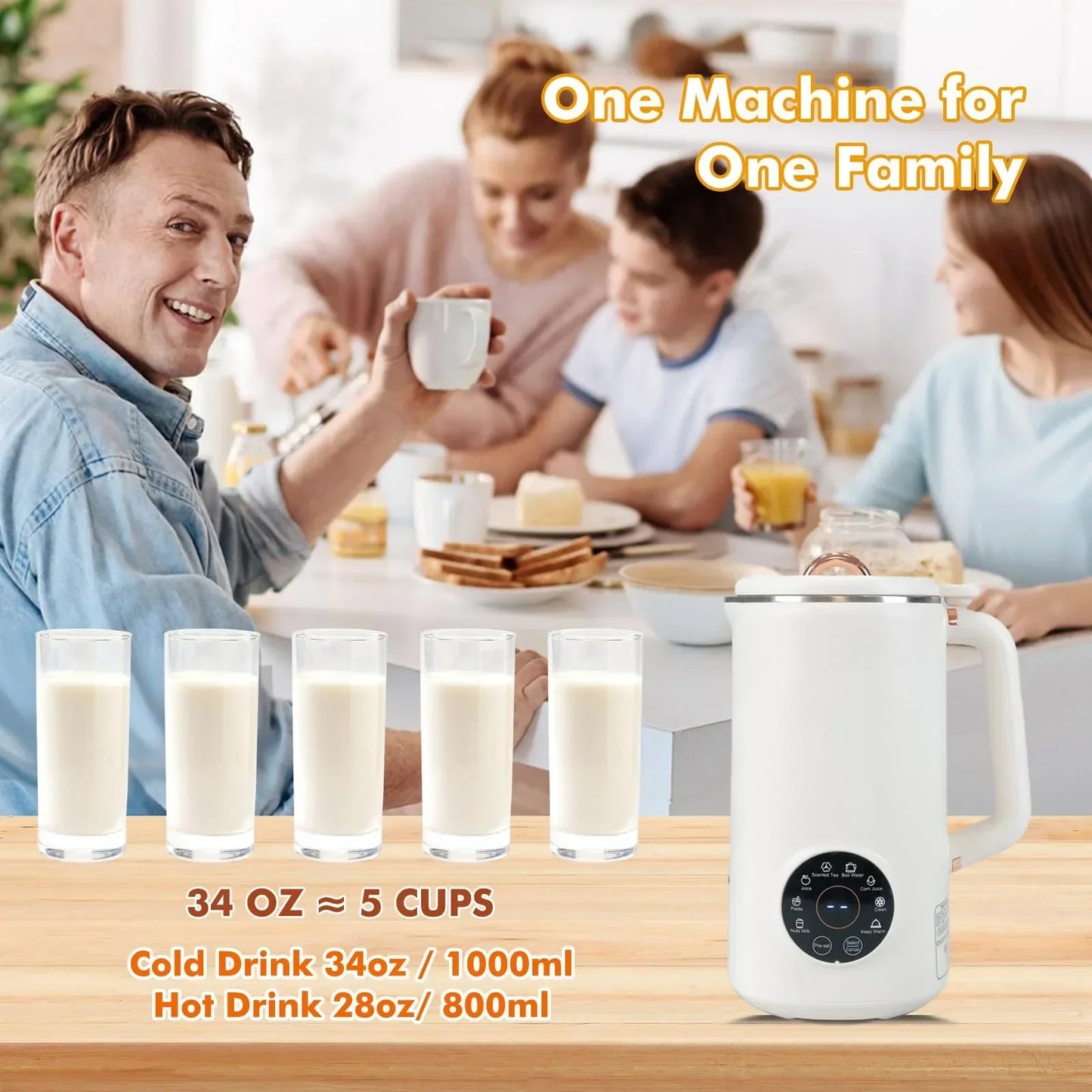 8-in-1 Nussmilchmaker (1000 ml) - NutriBlend