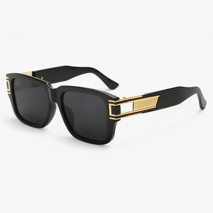 Vintage Sonnenbrille mit Eckigem Rahmen & Tropfendetail – Elvoir
