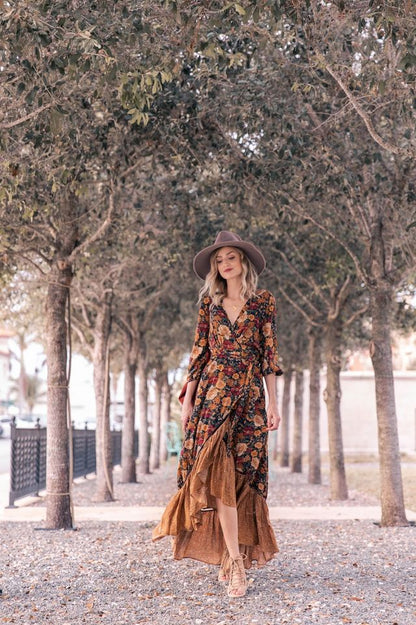 Blumenprint Midi Kleid - Lily