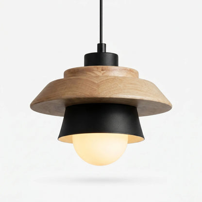Scandinavian-Style Wooden Pendant Lamp -  Nordalux