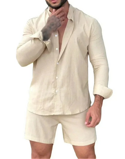 Luftiges & Stylisches 2-teiliges Sommer-Set mit Hemd & Shorts für Herren – Marlo