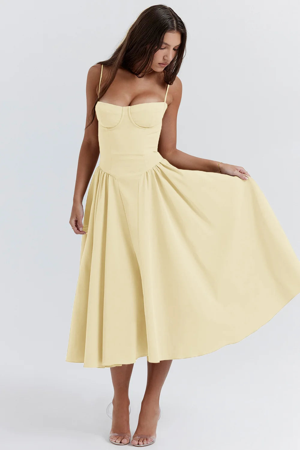 Sommerkleid mit Sweetheart-Ausschnitt – Elvira