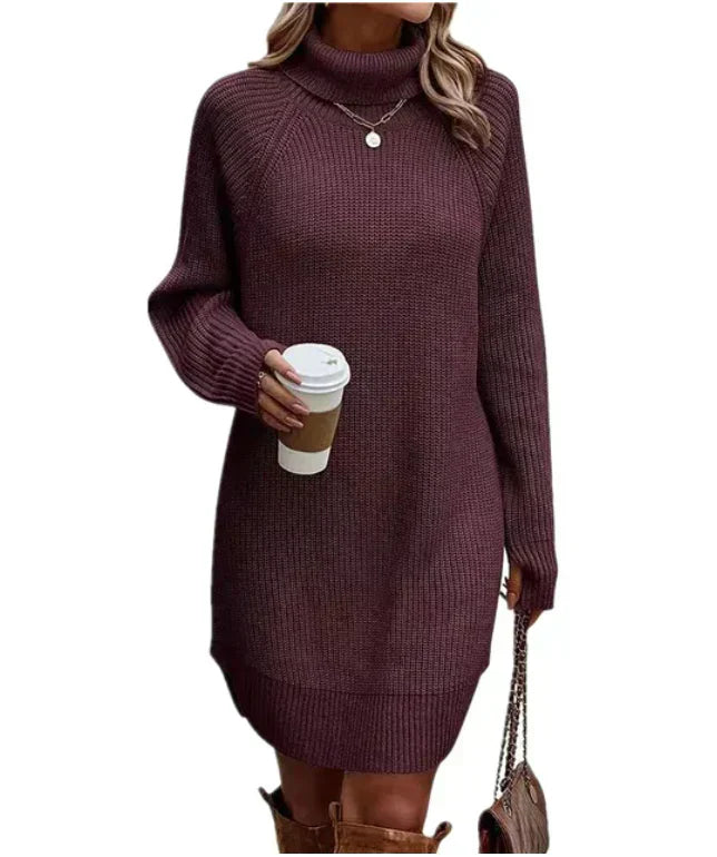 Herbstliches Strickkleid mit Rollkragen – Maris