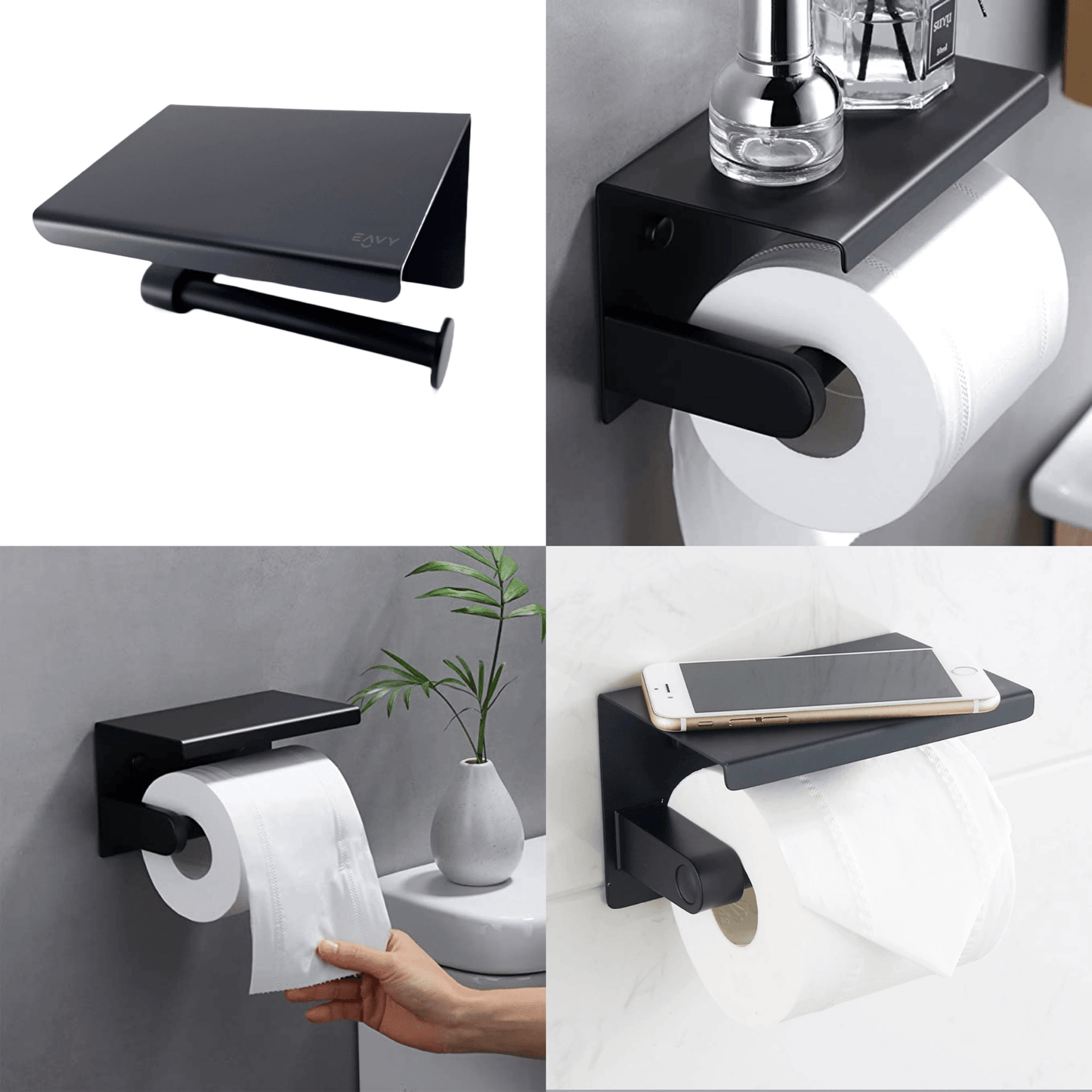 Schlanker Wandmontierter Toilettenhalter - SmartShelf
