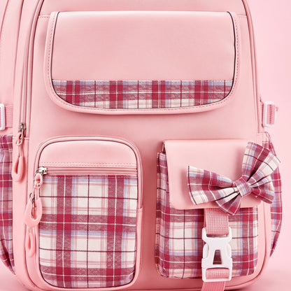 Schulrucksack Grundschule Mit Karomuster - Pledra