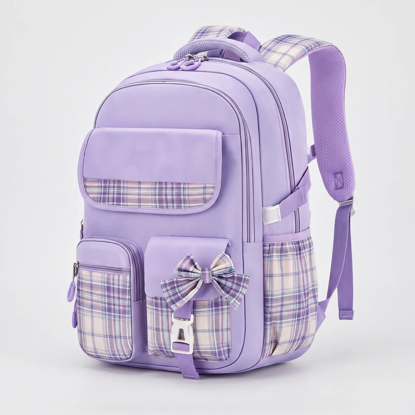 Schulrucksack Grundschule Mit Karomuster - Pledra
