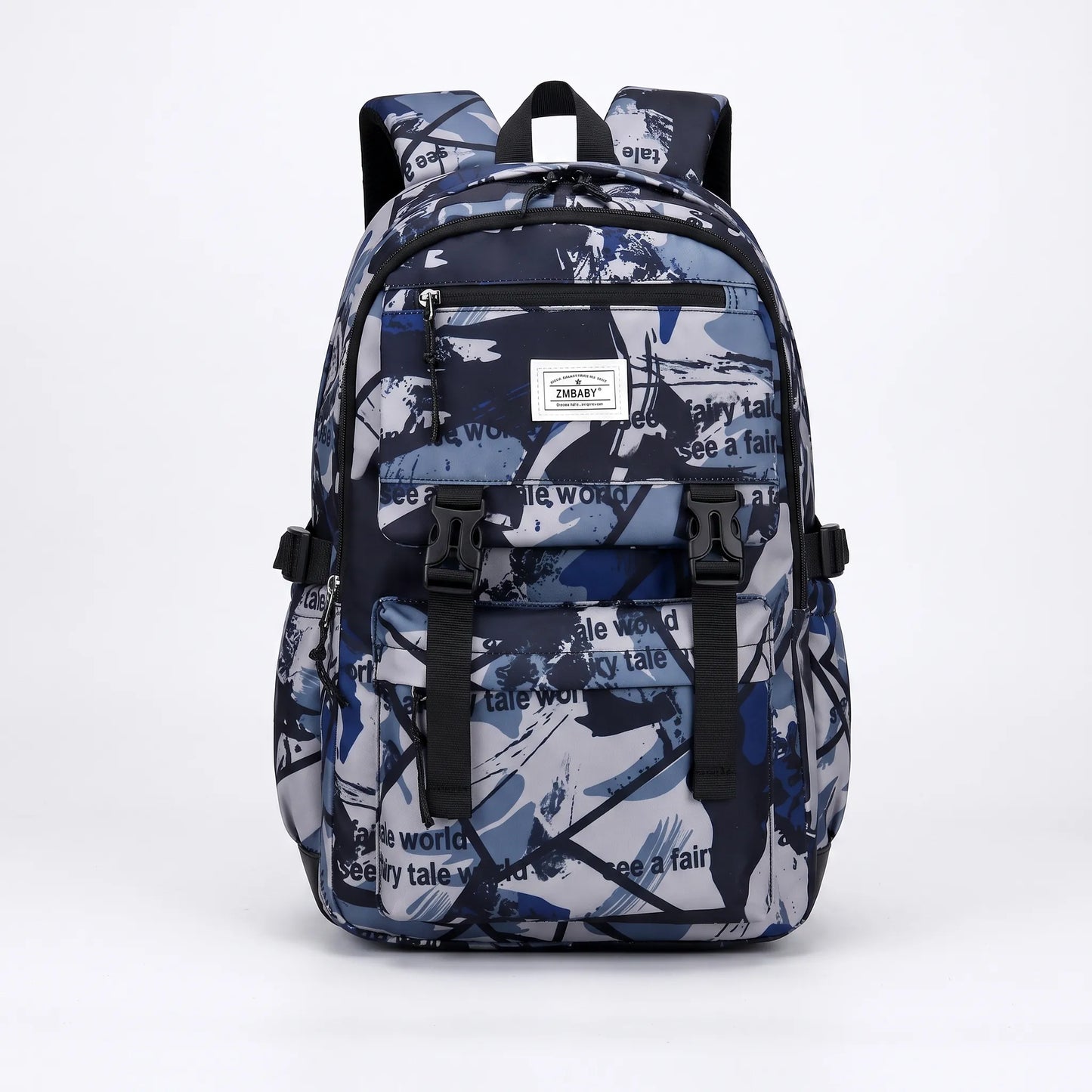 Schulrucksack Mit Abstraktem Print - Scholum