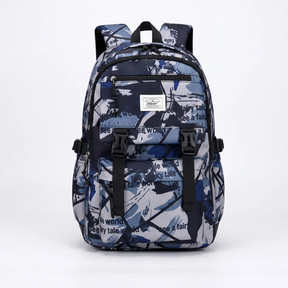 Schulrucksack Mit Abstraktem Print - Scholum