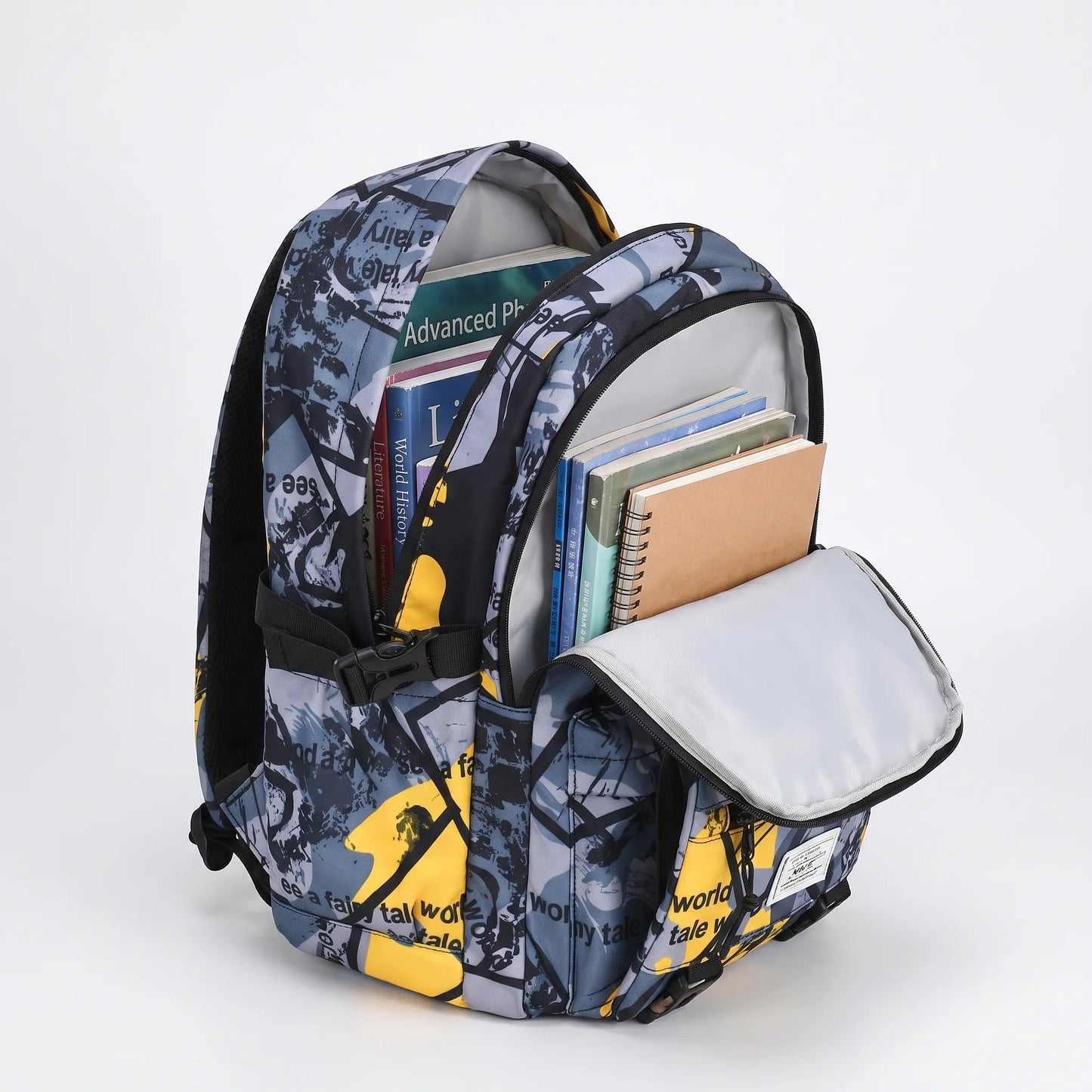 Schulrucksack Mit Abstraktem Print - Scholum