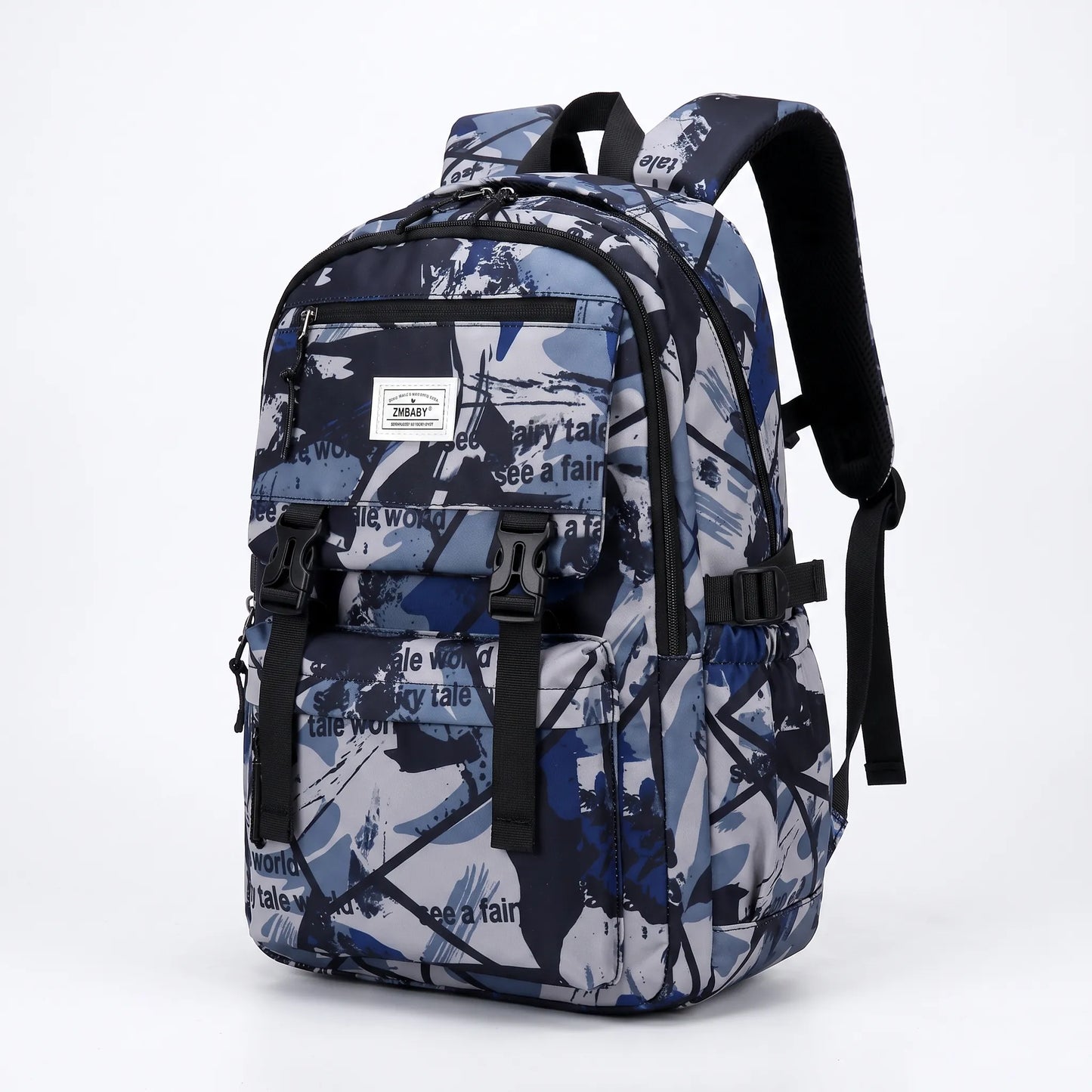 Schulrucksack Mit Abstraktem Print - Scholum