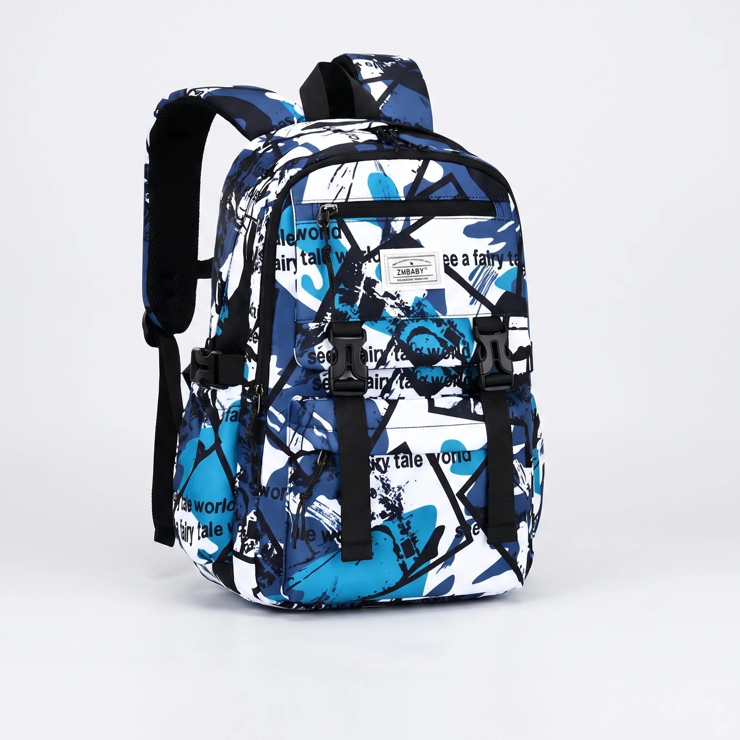 Schulrucksack Mit Abstraktem Print - Scholum