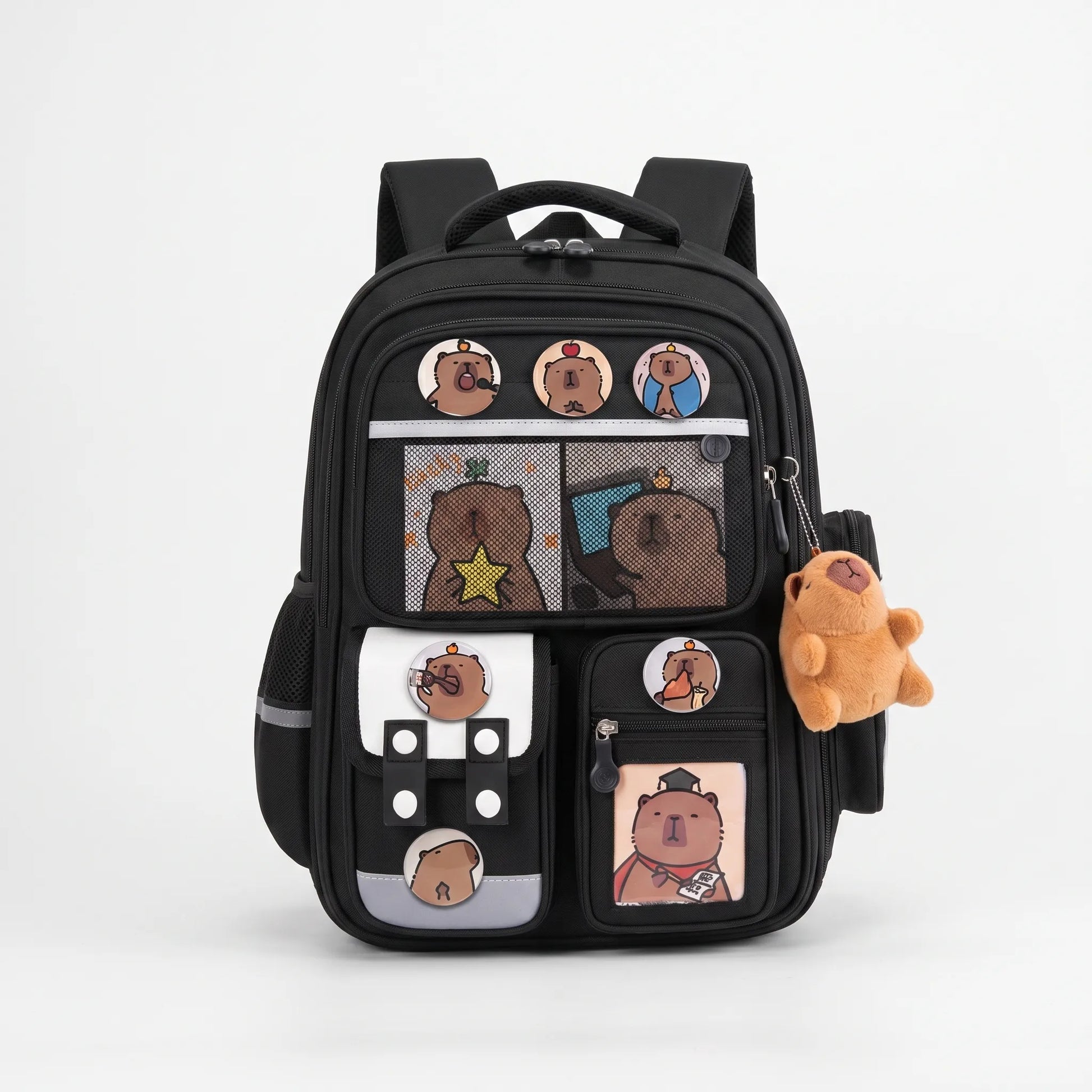 Schulrucksack Mit Capybara-Motiv Und Vielen Fächern - Viyora