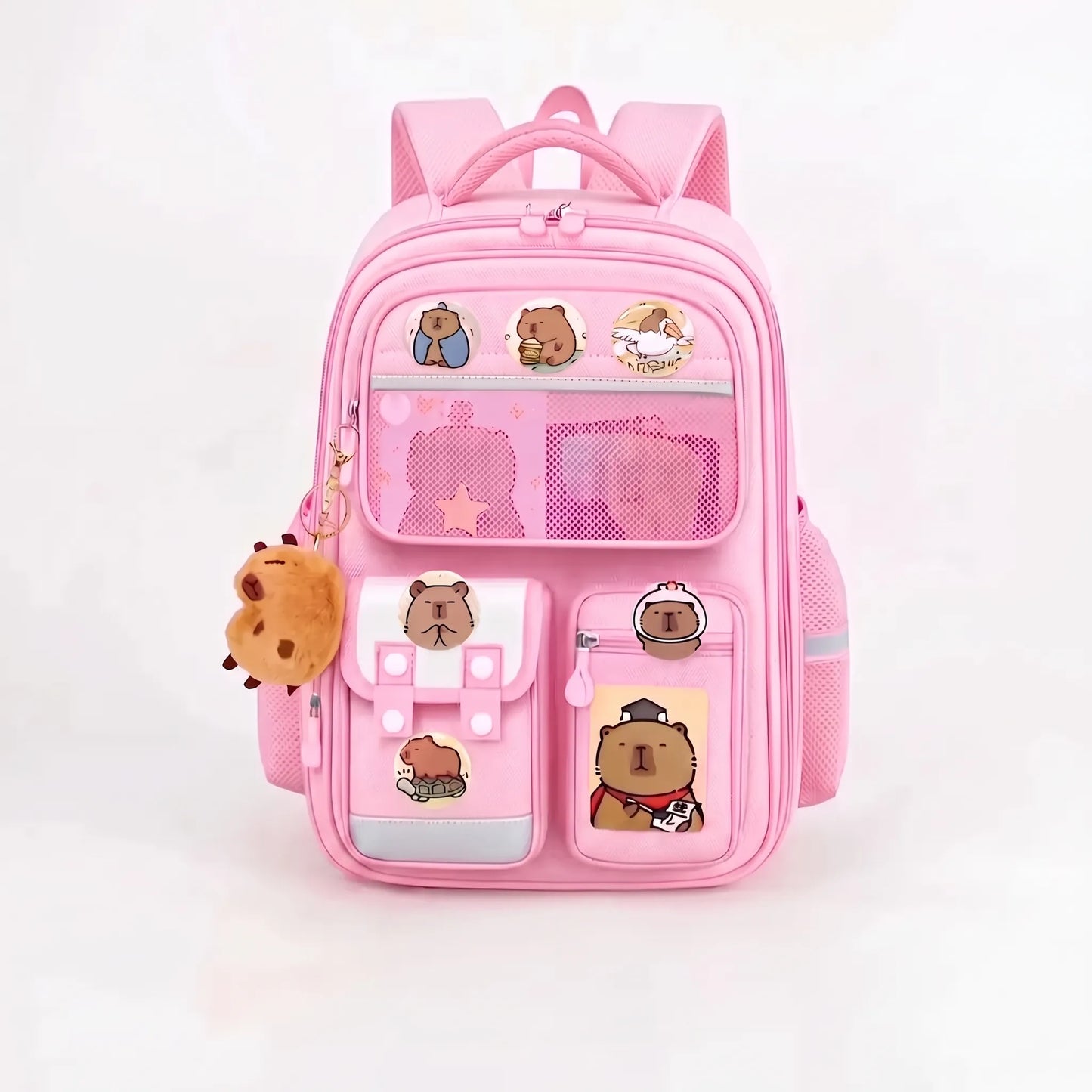 Schulrucksack Mit Capybara-Motiv Und Vielen Fächern - Viyora