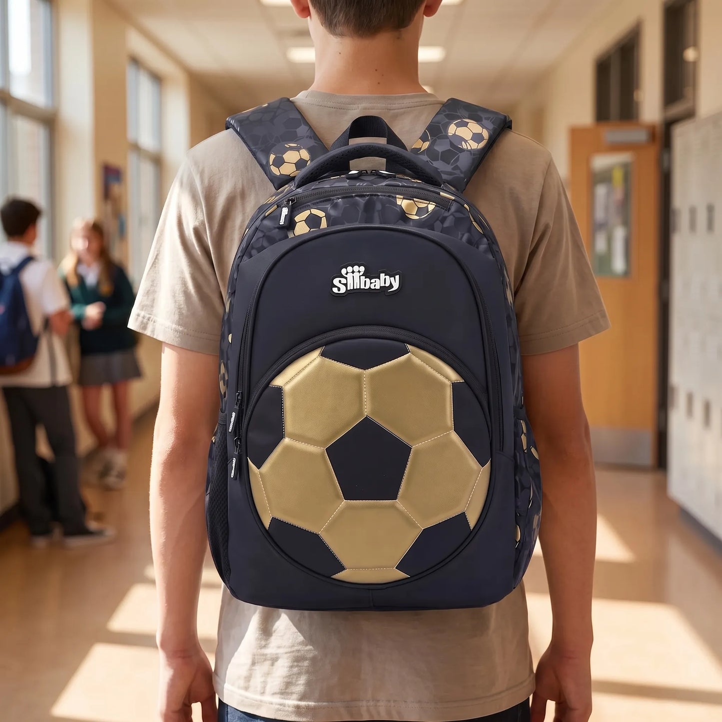 Schulrucksack Mit Fußball-Motiv - Kiddix
