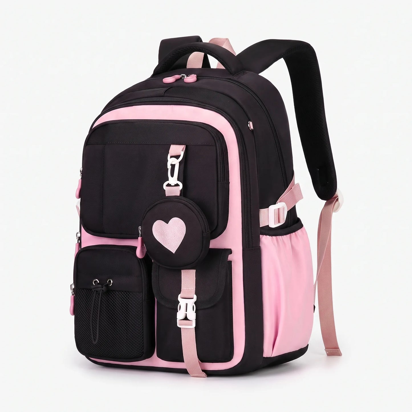 Schulrucksack Mit Geometrischem Muster Und Vielen Fächern - Kinetox