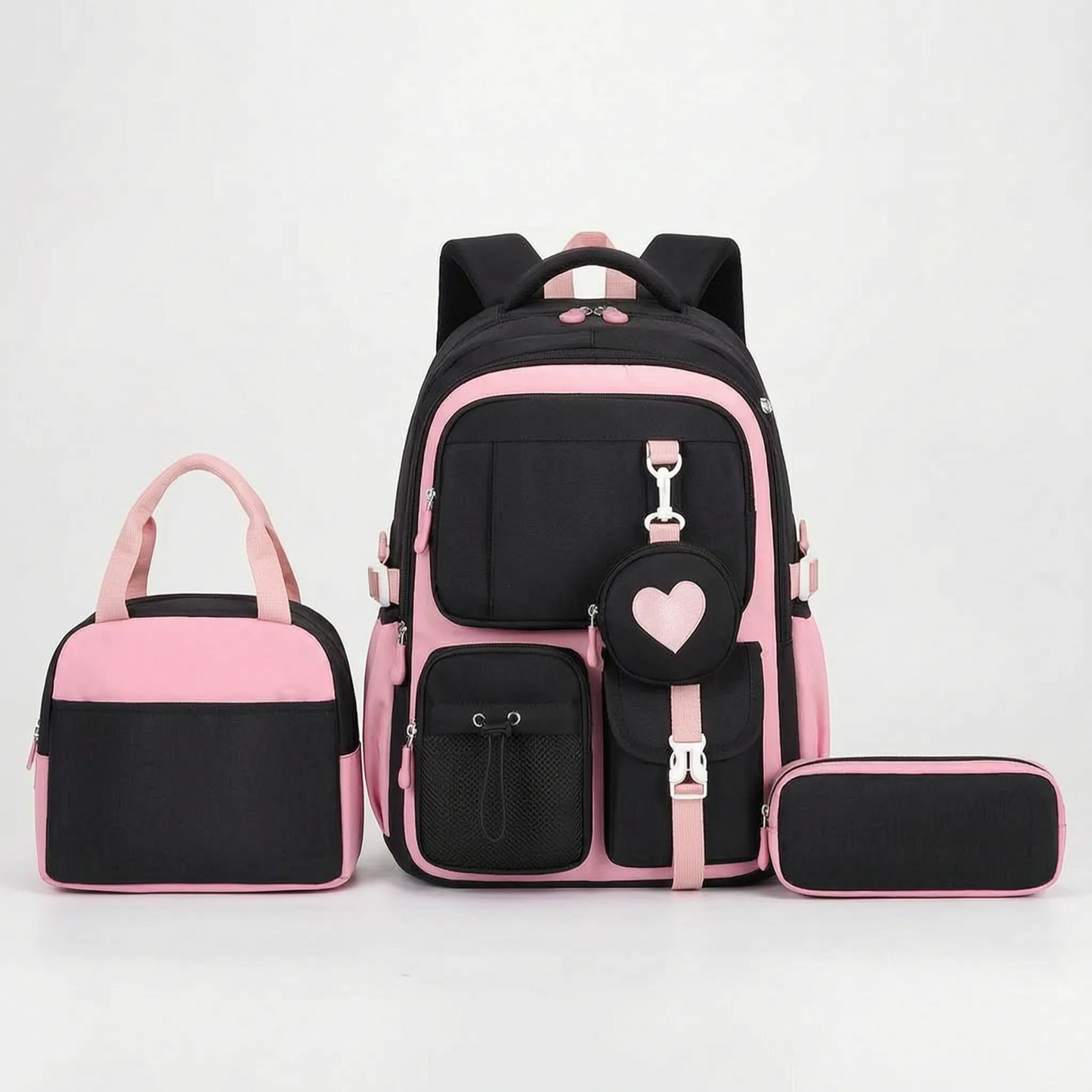 Schulrucksack Mit Geometrischem Muster Und Vielen Fächern - Kinetox